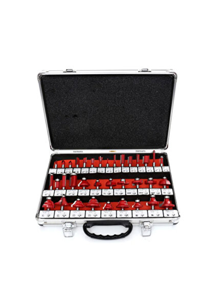 Scule Set 35 Freze pentru lemn geanta aluminiu diametru 6 mm