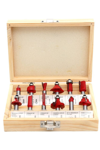 OEM Set of 12 Wood Router Bits 270401 Different Profiles 6mm