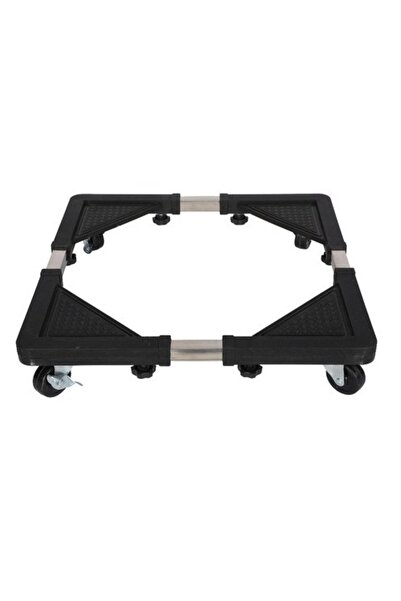 MOHAMED Μεγάλη ρυθμιζόμενη ΜΑΥΡΗ βάση με ρόδες για οικιακές συσκευές