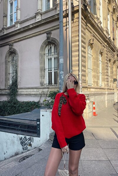 lizge giyim FULAR DETAY TRIKO KAZAK