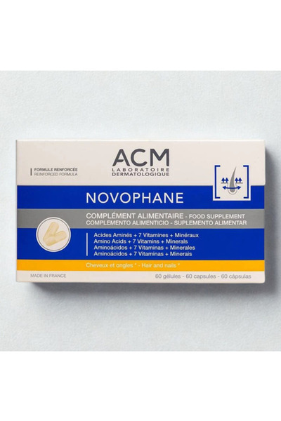 ACM Laboratoire dermatologique ACM Novophane، للعناية بالشعر والأظافر، 60 كبسولة