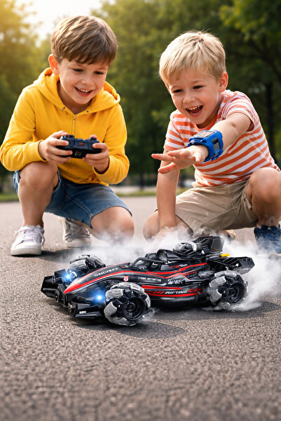 VARDEM OYUNCAK Bilekten & Saat Kumandalı Buharlı Drift Araba – 2.4G Şarjlı, I...