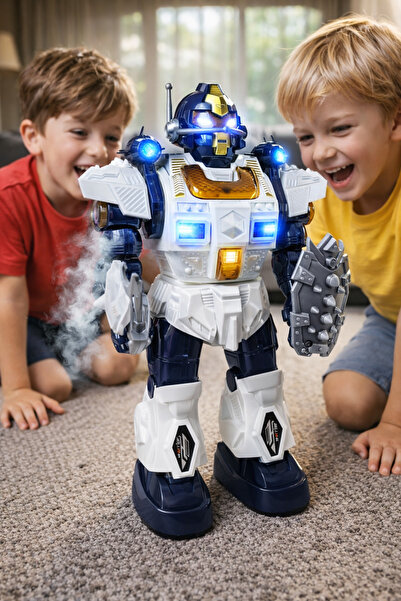 VARDEM OYUNCAK Işıklı ve Sesli Roket Atan Aksesuarlı Eklem Hareketli Kumandal...