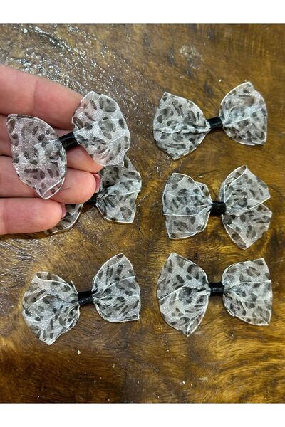 Gönülden Tasarım 6 bucăți 6 cm set de funde leopard accesoriu pentru cusut