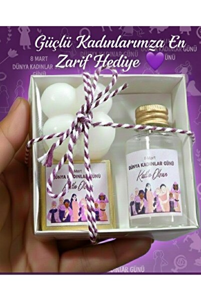 kemborn KADINLAR GÜNÜ HEDİYESİ DÜNYA KADINLAR GÜNÜ KUTUSU ÇİKOLATA,KOLONYA VE...