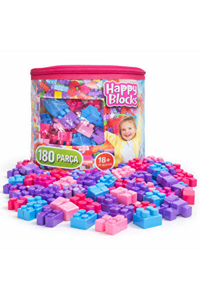 Canland Happy Blocks Eğitici Blok Oyuncak 180 Parça – Renkli Yapı Blokları