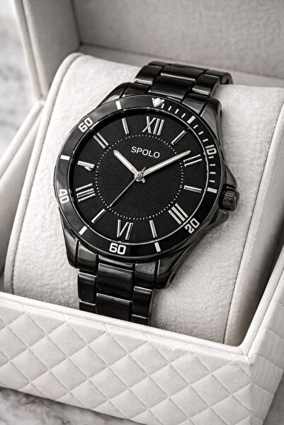 S.POLO Yeni Sezon Siyah Renk Erkek Kol Saati Bileklik Hediyeli Babalar Günü H...