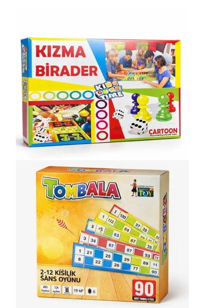 REDANDCHERRY Tombala + Kızma Birader Seti Eğlenceli Aile Oyunu Yılbaşı Klasik...