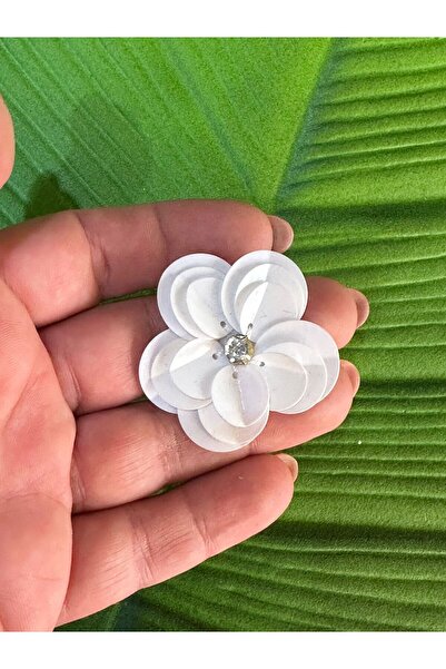 Gönülden Tasarım 4X4 Cm Pietre de zircon Paiete cu flori cu paiete Arma AUR