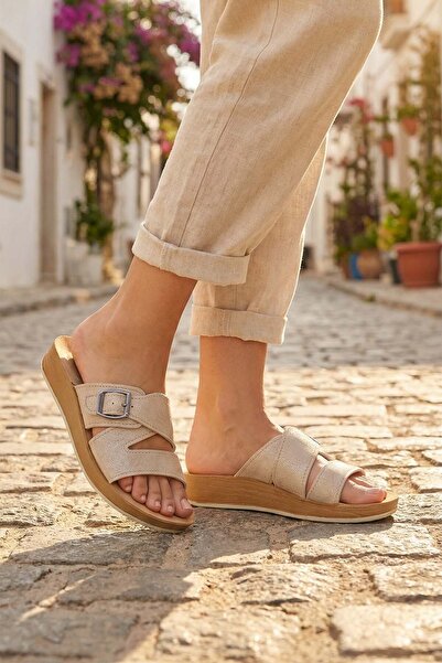 GEZER Talpă inferioară de vară pentru femei, din piele artificială PU, cu o s...