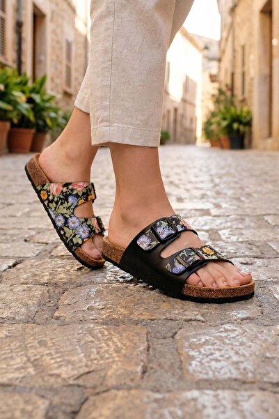 GEZER Жіночі літні капці з двома регульованими застібками, зручна грибкова пі...