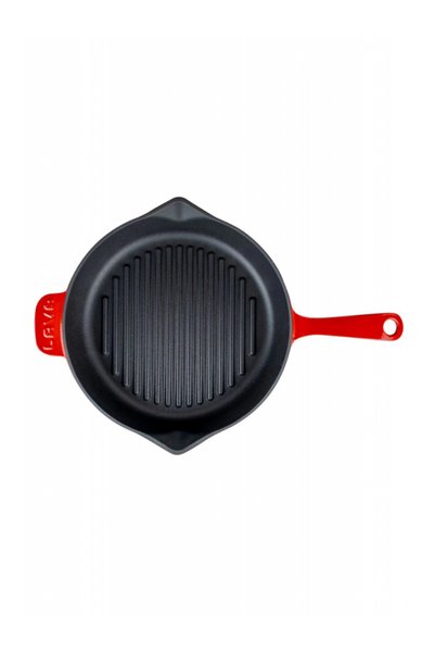 Lava Cast Round Grill Pan Cast Iron Solid Handle Diameter (Ø)28cm.