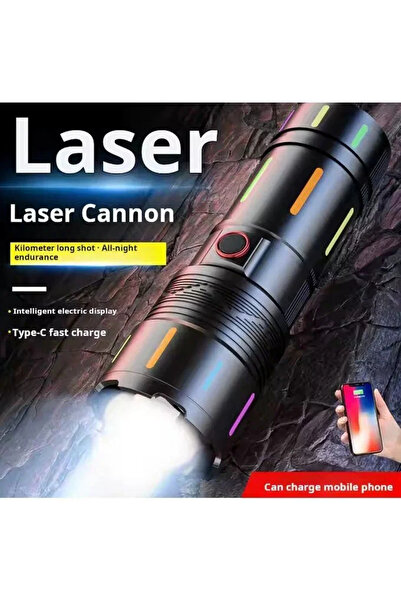 shopwave LED El Feneri 2000 Lümen USB Şarj Edilebilir Flash Işığı Yüksek Güçl...