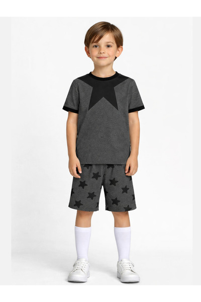 Casabony Set pantaloni scurți pentru băieți - Design Star Gât