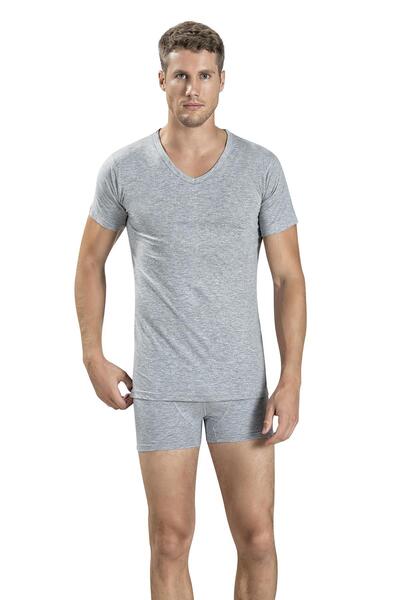 Jiber Men's V-Neck Short Sleeve Undershirt Undershirt 112 - 6 Pieces