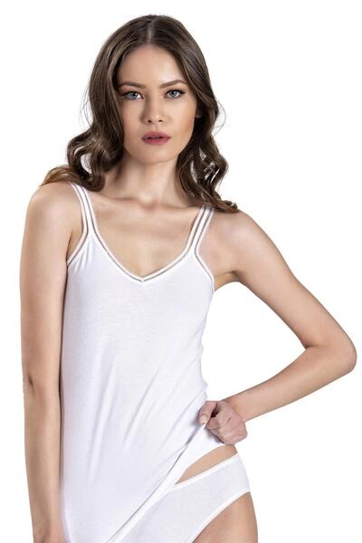 Jiber Жіноча майка з V-подібним вирізом і бретельками 553 - 12 штук