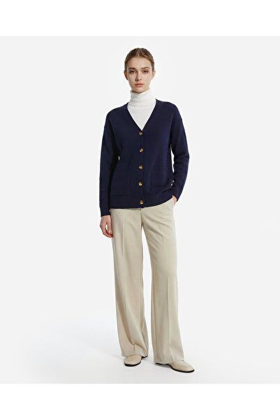 Refka Knitwear Cardigan - Navy Blue -