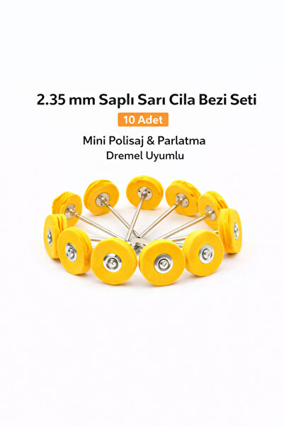SENBANG 2.35 mm Saplı Sarı Cila Bezi Seti 10 Adet – Mini Polisaj ve Parlatma ...