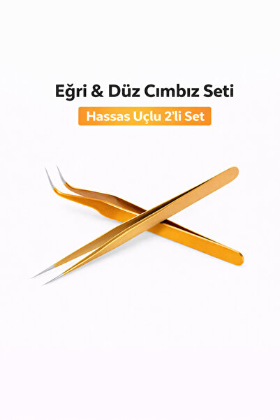 SENBANG Eğri ve Düz Cımbız Seti – Hassas Uçlu Profesyonel Cımbız Takımı (2’li...