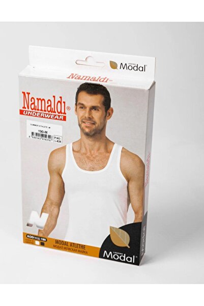 Namaldı Namaldi Men's Modal Classic Lycra Boxed Undershirt 190 - 6 Pieces