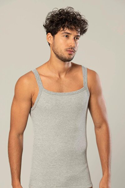 Erdem Men's Thin Strap K Ribbed Knit Undershirt 1117 - 3 Pieces