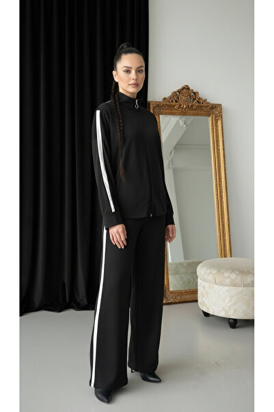 LİBREPRİVE بدلة رياضية كاجوال بسحاب وخطوط