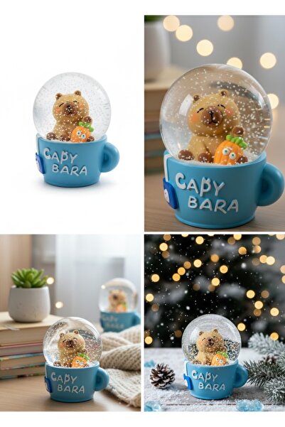 Kuzey Tacı Sevimli Capybara Figürlü Kupa Bardak Temalı Kar Küresi Koleksiyonu...