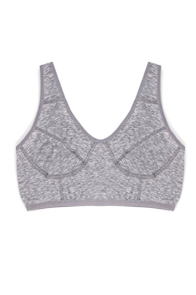 Öts Дамски сив сутиен от 2 части, пениран 100% памук