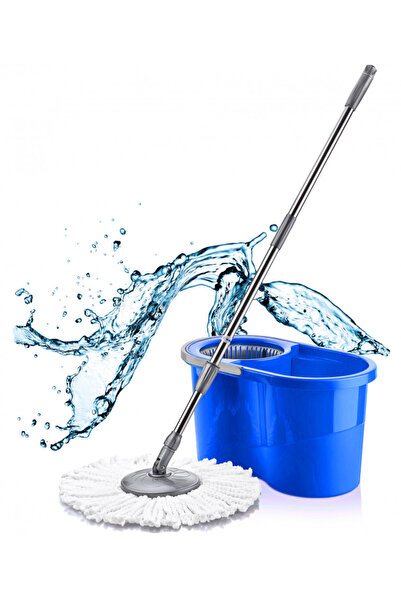 casa rosa طقم ممسحة ودلو دوار أحمر سعة 16 لتر