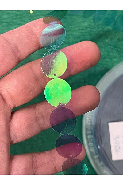 Gönülden Tasarım 1,5 см тюркоазени перфорирани пайети за дрехи и хоби, 1 метър