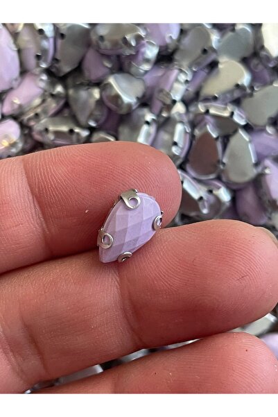 Gönülden Tasarım 1 cm 2 mm kristalno ljubičaste perle sa šiljkom u kućištu, 5...