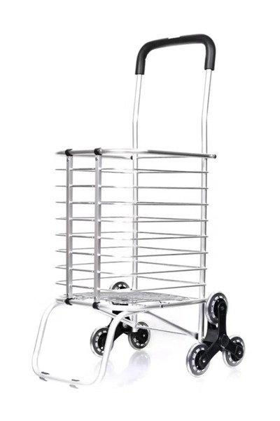 Generic عربة تسوق قابلةعربة تسوق قابلة للطي من مورانو 6 كفرات فضي 69786210220...