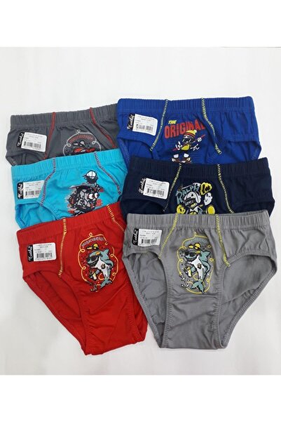 Tutku 0138 Slip colorat pentru băieți 12 bucăți