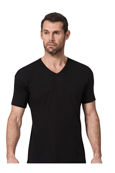 Namaldı Muške rebraste majice s V-izrezom Kratki rukavi 3-pakovanje - 131