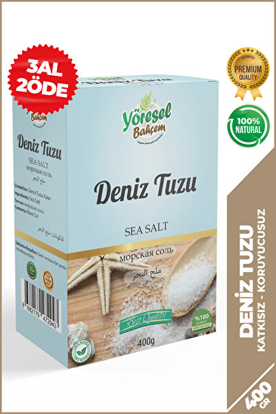 Yöresel Bahçem Deniz Tuzu Kalın (400g)