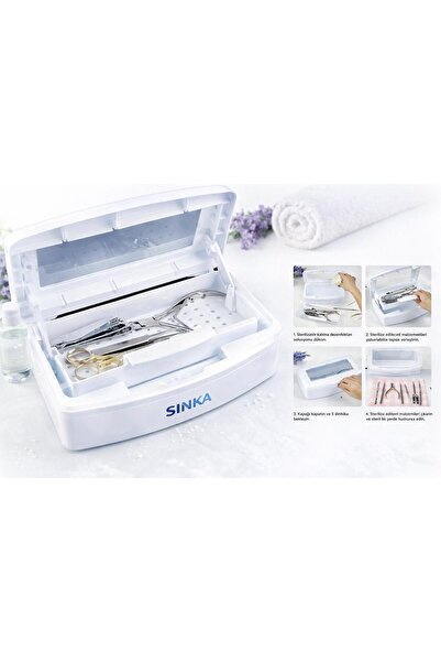 SİNKA Tırnak Sterilizatör Dezenfeksiyon Kutusu Temiz Manikür Plastik Büyük