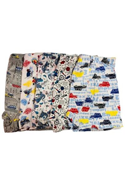 Tutku 0254 Boy's Printed Patterned Boxer Briefs 6 Pieces