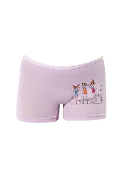 KOTA Kız Çocuk Baskılı Likralı Boxer 12 Adet - 3409