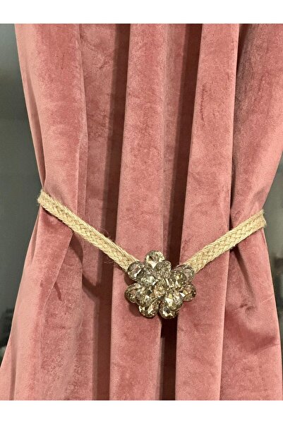 Gönülden Tasarım GLASS FLORAL MESH BINDING CURTAIN HOLDER CURTAIN ACCESSORY