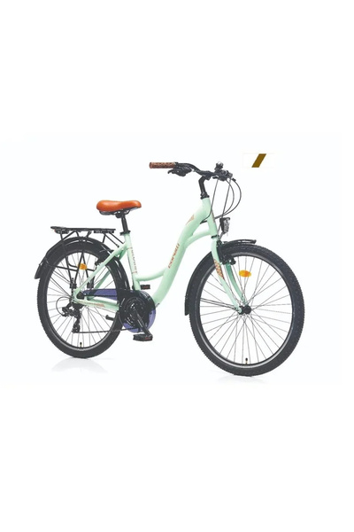 Corelli CORELLİ GLOWIE KADIN ŞEHİR BİSİKLETİ 410H V 24 JANT 21 VİTES BEYAZ KAHVE