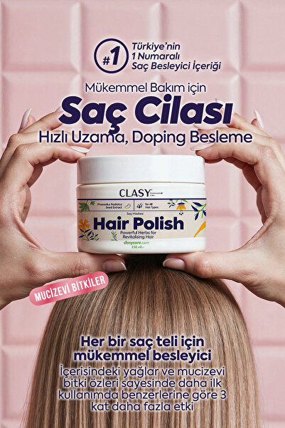 Clasy Care Hair Polish 250 ml Boyalı Saçlarda Dahil Tüm Saç Tipleri Için Saç ...