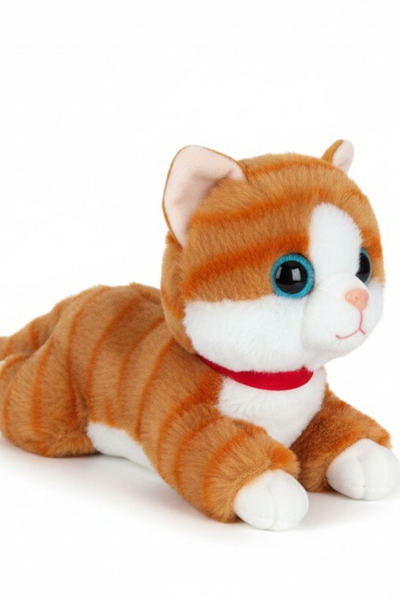 viyolmarketim Peluş Sesli Yavru Kedi Oyuncak – 35 cm Miyavlayan Peluş Uyku Ar...