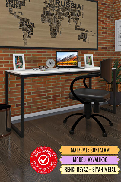 Kenzlife ofis bilgisayar çalışma masası ayvalık090 byzsyh 75*090*60 metal aya...