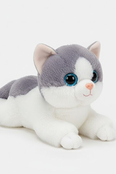 viyolmarketim Sevimli Peluş Yavru Kedi 35 cm | Sesli Miyavlayan Oyuncak | Uyk...