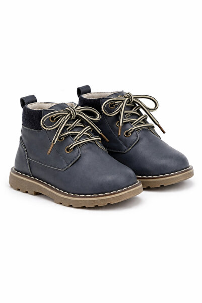 Superbaby Тъмносини ботуши за момчета за първи стъпки, изработени от екокожа,...