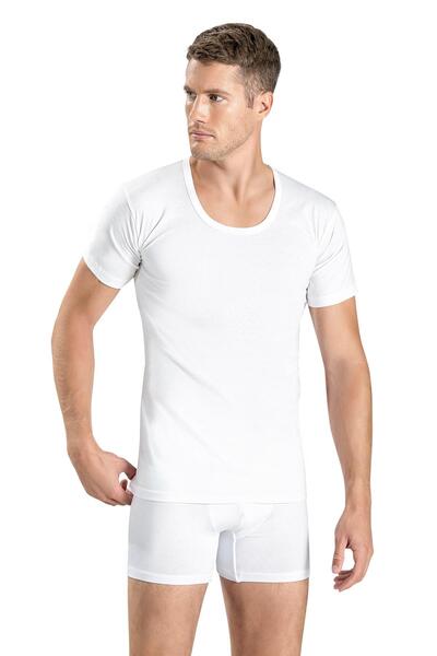 Jiber Men's Cotton Crew Neck Undershirt Undershirt 103 - 6 Pieces