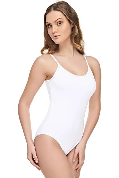 Tutku Elit Women's Modal Stretch Fabric Strap Hooked Bodysuit 2004 - 2 Pieces