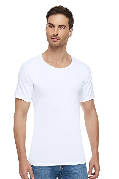 Tutku Elit Мъжка потник с кръгло деколте от пениран памук 1002 - 12 части