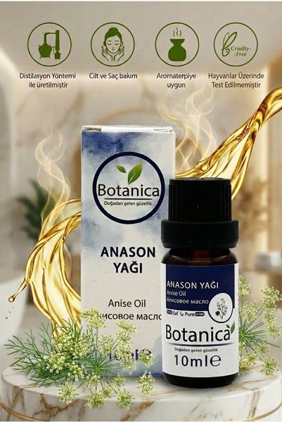 botanica 100% Pure Anise Essential Oil 10 ml - Relaxing Abdominal Massage and Soothing Night Care