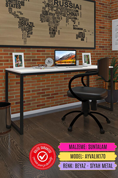 Kenzlife ofis bilgisayar çalışma masası ayvalık170 byzsyh 75*170*60 metal aya...
